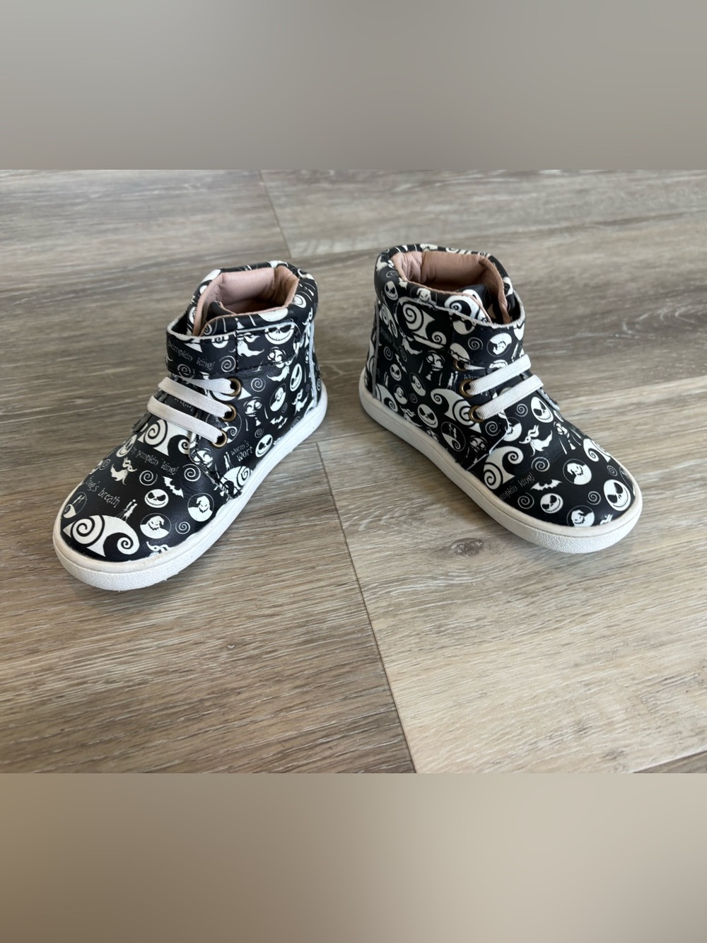 Monkey Feet Jack Skellington Glow in the Dark High Top Sneaker Boots 18-24M